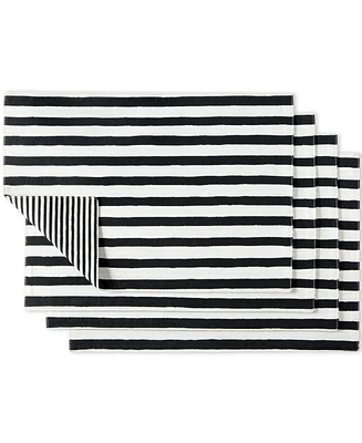 Kate Spade New York Hand Painted Shirting Stripe Placemat 13" x 19", Set of 4