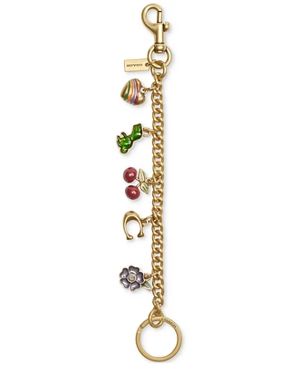 Coach Gold-Tone Motif Chain Bag Charm