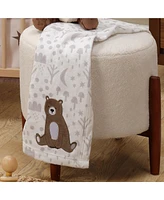 Bedtime Originals Sleepytime Bear White/Brown Soft Fleece Baby Blanket