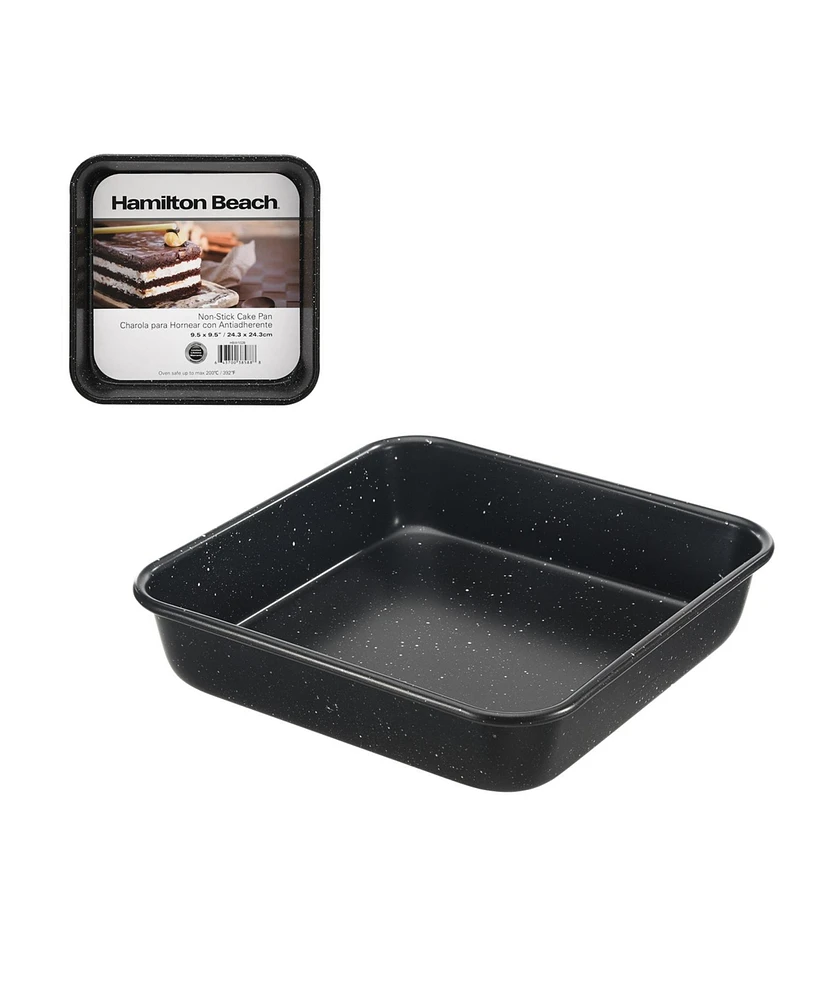 Hamilton Beach Square Cake Pan Nonstick Easy Release Carbon Steel Pan, Cookie Pan | Durable, Leak-Proof & Heavy Duty, Non-Stick & Healthy, Easy to Cle