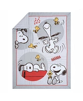 Bedtime Originals Toddler Snoopy Love 4-Piece Bedding Set - Gray/Red/White