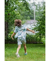 Bluey Toddler Boys Hawaiian Button Down Shirt and Shorts