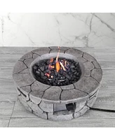 Mondawe 9'' H x 28'' W Fiber Reinforced Concrete Outdoor Fire pit