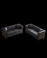 3 Seats + 3 Seats Combo Sofa Modern living room sofa with solid wood frame and wooden feet, 4 cushions, apartment sofa furniture for living room, livi