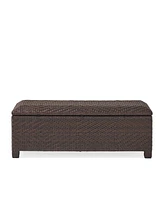 Simplie Fun Santiago Pe Wicker Storage Bench