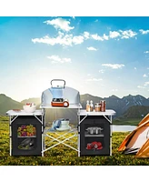 Sugift Folding Camping Table with Storage Organizer