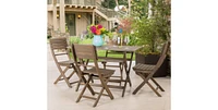 Streamdale Furniture Positano Foldable Dining Set, Grey