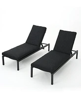 Navan Chaise Lounge - Dark Grey