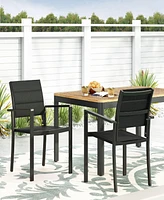 Modern Aluminum Dining Chairs With Mesh Seating For Indoor And Outdoor Use