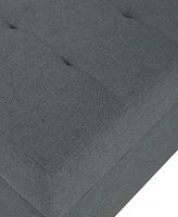 Plush Ottoman with Birch Legs: Comfort, Style