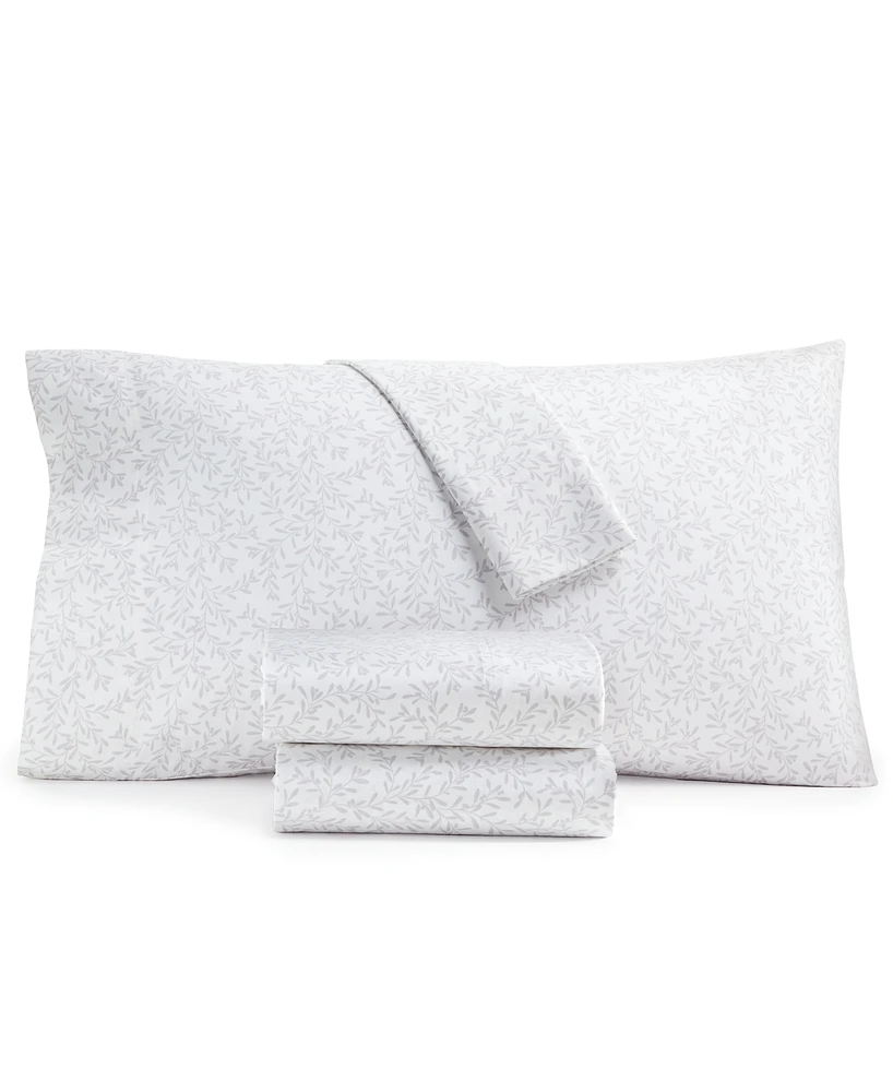 Charter Club 550 Thread Count Printed Cotton 4-Pc. Sheet Set, King, Exclusively at Macy's
