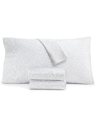 Charter Club 550 Thread Count Printed Cotton 4-Pc. Sheet Set, King, Exclusively at Macy's