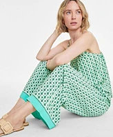 On 34th Womens Printed Tank Pull On Pants Created For Macys