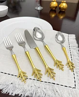 Vibhsa Leaf 20-Pc. Flatware Set, Serving for 4