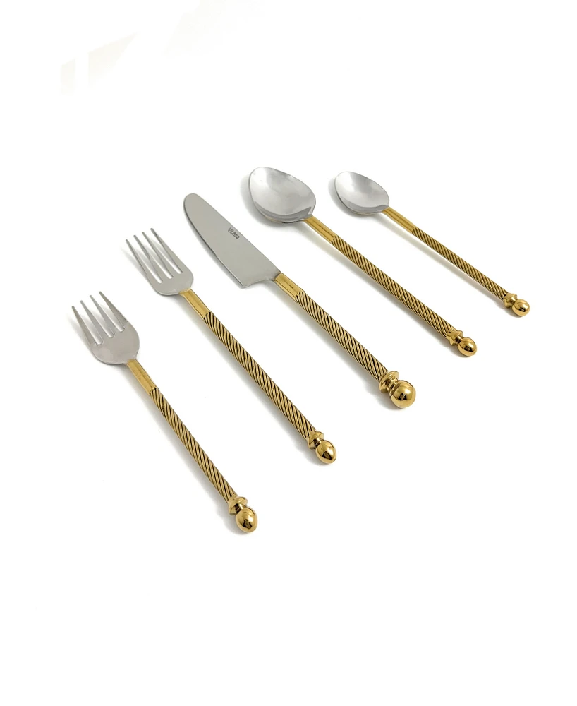 Vibhsa Swirl 20-Pc. Flatware Set, Serving for 4