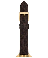 Michael Kors Brown Pvc Strap for Apple Watch, 38-45mm