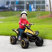 Simplie Fun 12V Kids Atv Quad Car with Forward & Backward Function, Four Wheeler for Kids with Wear-Resistant Wheels, Music, Electric Ride