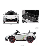 Streamdale Furniture Lamborghini Veneno Licensed Kids Electric Car with Bluetooth, 12V Ride on Car with Butterfly Doors, Remote Control, Portable Batt