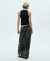 Mango Women's Printed Long Skirt