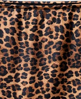 Mango Women's Leopard-Print Satin Skirt