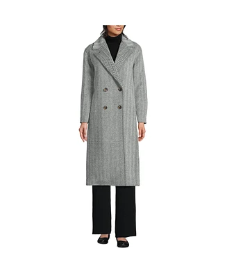 Lands' End Women's Insulated Double Breasted Wool Coat