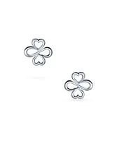 Bling Jewelry Ayllu Heart Infinity Clover Love Luck Unity Stud Earrings Sterling