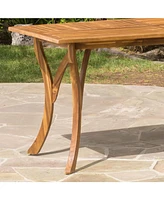 Hermosa 7 Piece Wood Dining Set With Cushions
