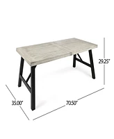 Valverde 3-Piece Gray Acacia Wood Picnic Dining Set