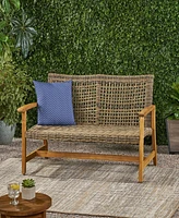 Streamdale Furniture Hampton Wood + Wicker Loveseat