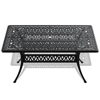 Cushions In Random Colors)5-Piece Set Of Cast Aluminum Patio Furniture With Cushions