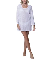 J Valdi Women's Bell-Sleeve Cover-Up Tunic