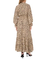 Vince Camuto Women's Printed Smocked-Waist Maxi Dress