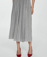 Mango Women's Pleated Long Dress