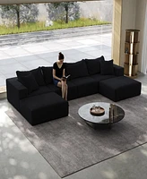 Streamdale Furniture Oversized sponge cloud sofa, Modern Upholstered Sectional Sofa Couch Set