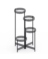 Unho Metal Multi-tier Planter Flowers Pots Holder Garden Patio Decor Plants Rack Stand