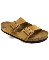 Birkenstock Men's Arizona Suede Leather Soft Footbed Sandals from Finish Line