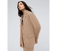 Kenneth Cole Women's Vision Twill Three-Button Boyfriend Jacket