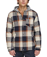 Levi's Men's Plaid Quilted Hooded Shirt Jacket