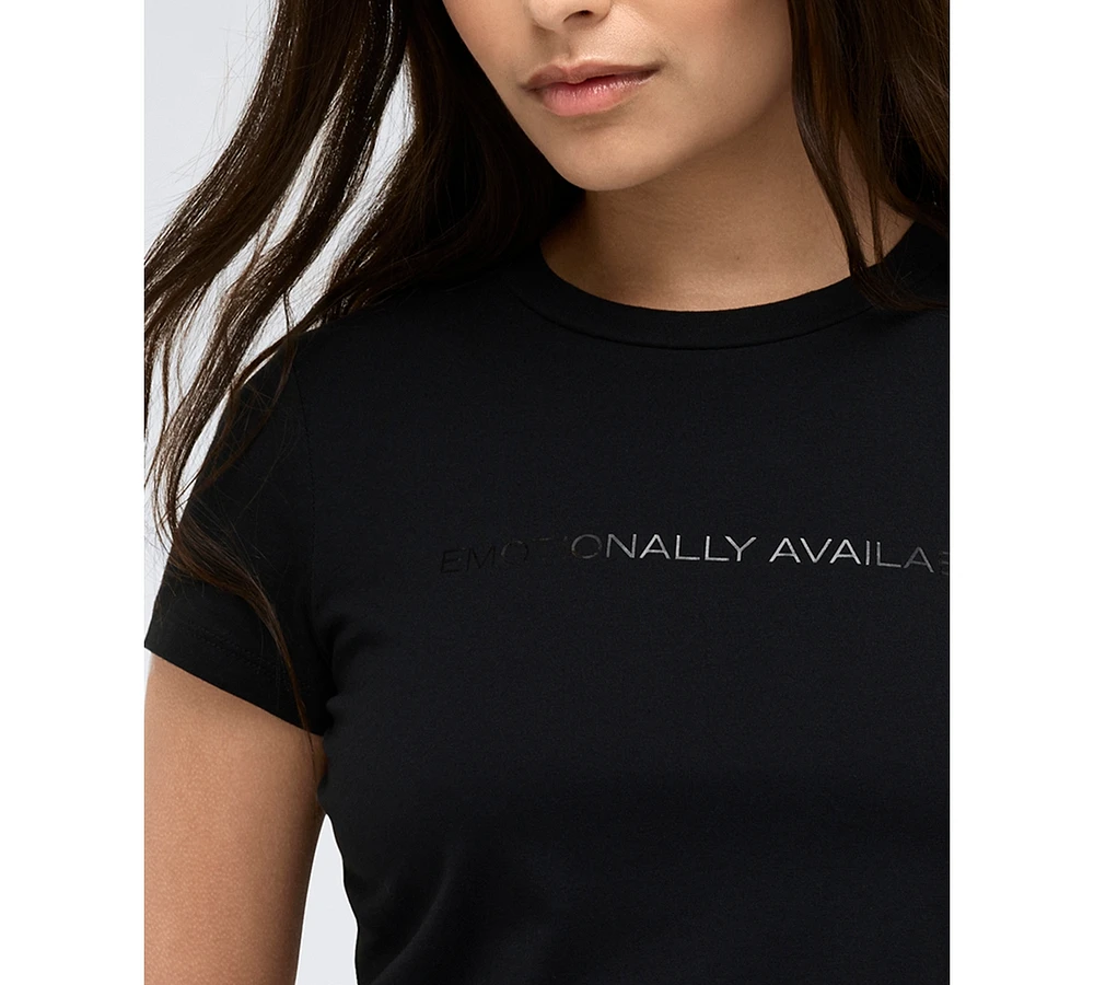 Kenneth Cole Women's crew-Neck Short-Sleeve graphic T-Shirt