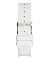 Guess Women's Multi-Function White Leather/Silicone Watch 39mm