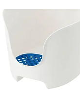 Richell Paw Trax: High Wall Litter Box - White/Blue