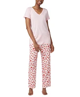 Hue Women's Solid Short-Sleeve Shirred Pajama Tee