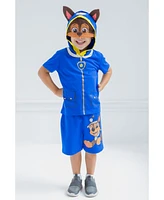 Paw Patrol Boys Chase Skye Rubble Marshall Cosplay T-Shirt and Bike Shorts French Terry Outfit Set to