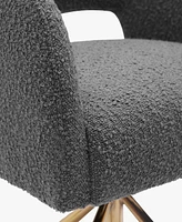Mid-Century Modern Wide Boucle Swivel Accent Arm Chair (Set of 2)