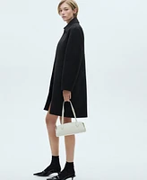 Mango Women's Zip Straight-Cut Coat