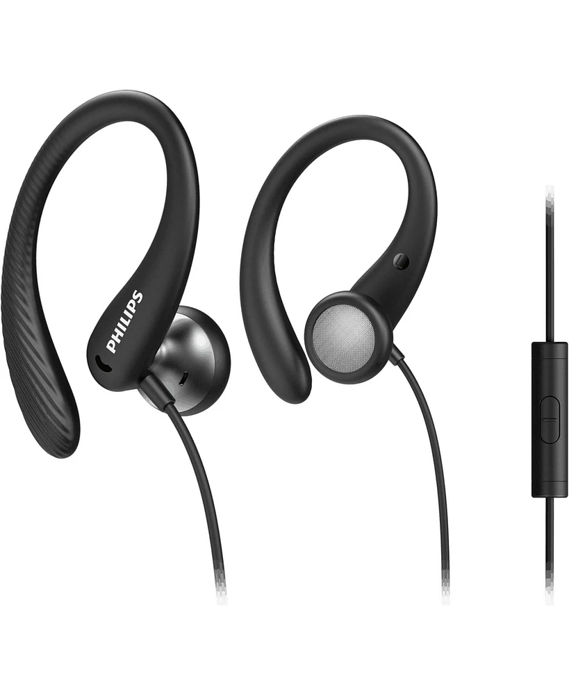 Philips In-Ear wired Sports Headphones - Lightweight, Sweat-Resistant Secure Fit, Built-In Mic for Workouts and Everyday Use