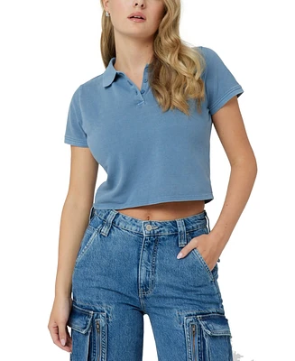 Guess Women's Cora Cropped Pique Polo