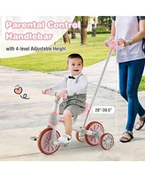 4-in-1 Kids Trike Bike with Adjustable Parent Push Handle and Seat Height