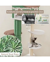 Multi-level Cat Tree with Condo and Anti-tipping Device