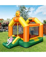 Inolait Kids Inflatable Bounce Jumping Castle House with Slide without Blower